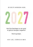 Vrolijke nieuwjaarskaart met eigen foto en gekleurde letters 3
