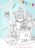 Vrolijke Sinterklaaskaart met leuke illustraties 2