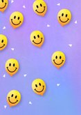 Vrolijke verjaardag kaart smileys ballonnen 2