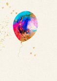 Vrolijke verjaardagskaart ballon aquarel verf 2