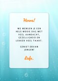 Vrolijke verjaardagskaart met dolfijn en bijpassende tekst 3