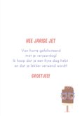 Vrolijke verjaardagskaart met illustratie van chocolade ijs 3
