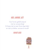 Vrolijke verjaardagskaart met illustratie van chocolade ijs 3