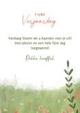 Vrolijke verjaardagskaart met vos en bloemen 3
