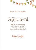 Vrolijke verjaardagskaart voor kind met egel op schommel 3