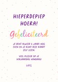 Vrolijke verjaardagskaart voor meisje met unicorn en foto 3