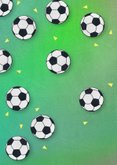 Vrolijke voetbal verjaardag kaart jongen meisje 2