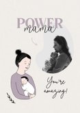Vrouwendag Power Mama met baby illustratie 2