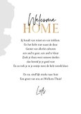 Welcome home vakantiekaart met landkaart en eigen foto 3