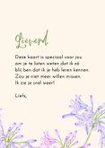 Wenskaart agapanthus bloemen dikke knuffel 3