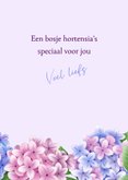 Wenskaart - Bosje hortensia's 3