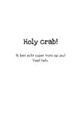 Wenskaart holy crab trots op jou kaart 3