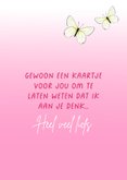 Wenskaart met vogel, vlinders en lieveheersbeestjes 3