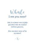 Wenskaart missen lang geleden afspreken whale walvis 3