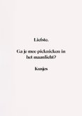 Wenskaart poes zwijmelt naar de maan 3