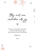 Wenskaart vriendinnen met bloemen en polaroid 3