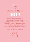 Wenskaart vriendschao beste vriendin hartjes foto roze 3