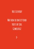 Wenskaart wat ben ik tros op jou! 3