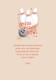 Wenskaart you're incredi-bowl met kegels en bowlingbal typo 3