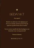 Zakelijke bedankkaart grote foto transparant met goudfolie 3