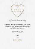 Zakelijke bedankkaart hart van goud stijlvol typografisch 3