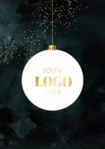 Zakelijke kerstkaart 13 kerstballen met foto stijlvol 2