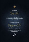 Zakelijke kerstkaart 2026 goud met sterren fijne feestdagen 3