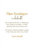 Zakelijke kerstkaart 2027 goud lampjes sneeuw 3