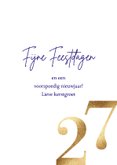 Zakelijke kerstkaart 2027 met modern goud rood blauw 3
