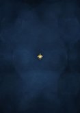 Zakelijke kerstkaart blauw kerstbal met foto en vuurwerk Achterkant