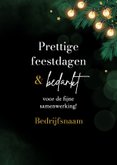 Zakelijke kerstkaart dennentakjes goud sterren 2026 3