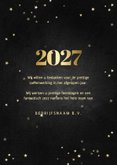 Zakelijke kerstkaart fotocollage met gouden 2027 en sterren 3