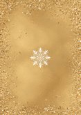 Zakelijke kerstkaart goud 2026 sneeuw foto Achterkant