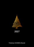 Zakelijke kerstkaart gouden kerstboom en kerstballen 2