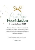 Zakelijke kerstkaart goudlook jaartal kersttakken sterren 3