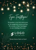 Zakelijke kerstkaart groen lampjes 2026 koperlook 3