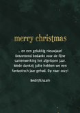 Zakelijke kerstkaart groen veel kerstballen met foto's  3