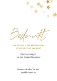Zakelijke kerstkaart hart van goud in sterren 3