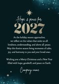 Zakelijke kerstkaart internationaal wereld kerstbal vrede 3