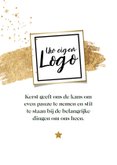 Zakelijke kerstkaart jaartal goud kraft foto sterren 2