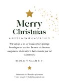 Zakelijke kerstkaart jaartal goud kraft foto sterren 3