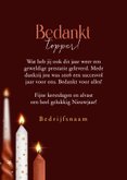 Zakelijke kerstkaart kaarsen lichtpuntjes bedankt feestdagen 3