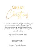 Zakelijke kerstkaart rood watercolour stroken goudlook logo 3