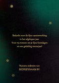 Zakelijke kerstkaart sjiek groen rood goud typografie 3
