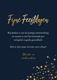 Zakelijke kerstkaart sterren goud stijlvol fijne feestdagen 3