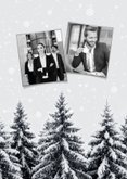 Zakelijke kerstkaart stijlvol winter landschap dennenbomen 2