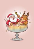 Zakelijke kerstkaart uitnodiging kerstborrel humor cartoon 2