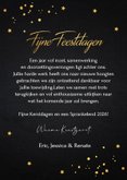 Zakelijke kerstkaart zwart foto goudlook jaartal 2026 3
