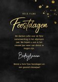 Zakelijke kerstkaart zwarte waterverf, gouden tekst & foto's 3