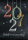 Zakelijke kerstkaarten retro kerstballen 2027 2